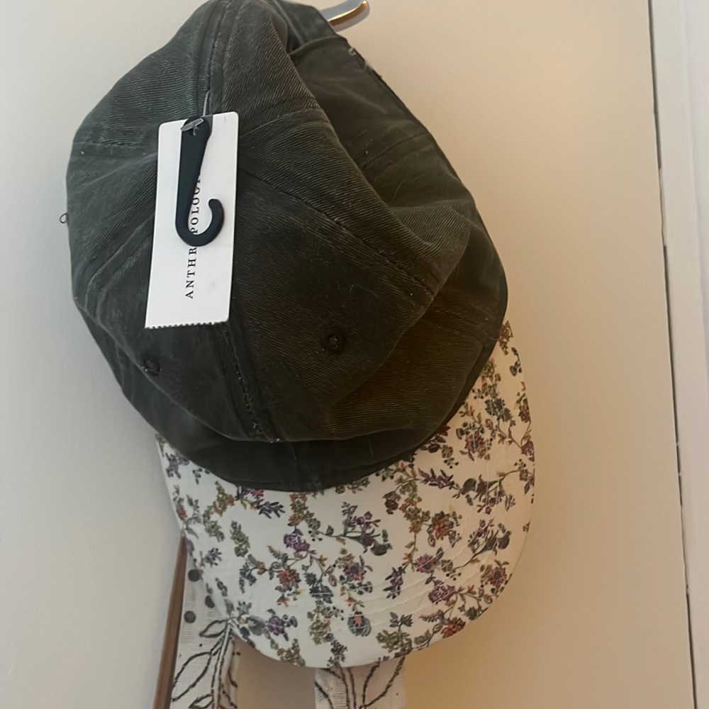 Anthropologie never warn before floral baseball cap